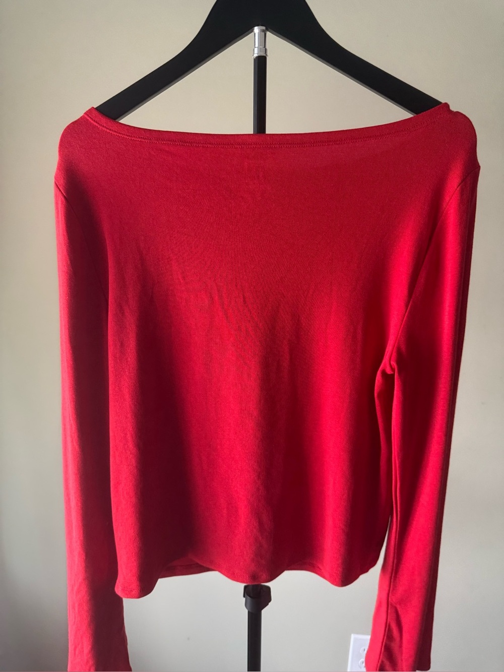 NWT GAP Red Long-Sleeve Boatneck Top SZ L - Picture 4 of 7